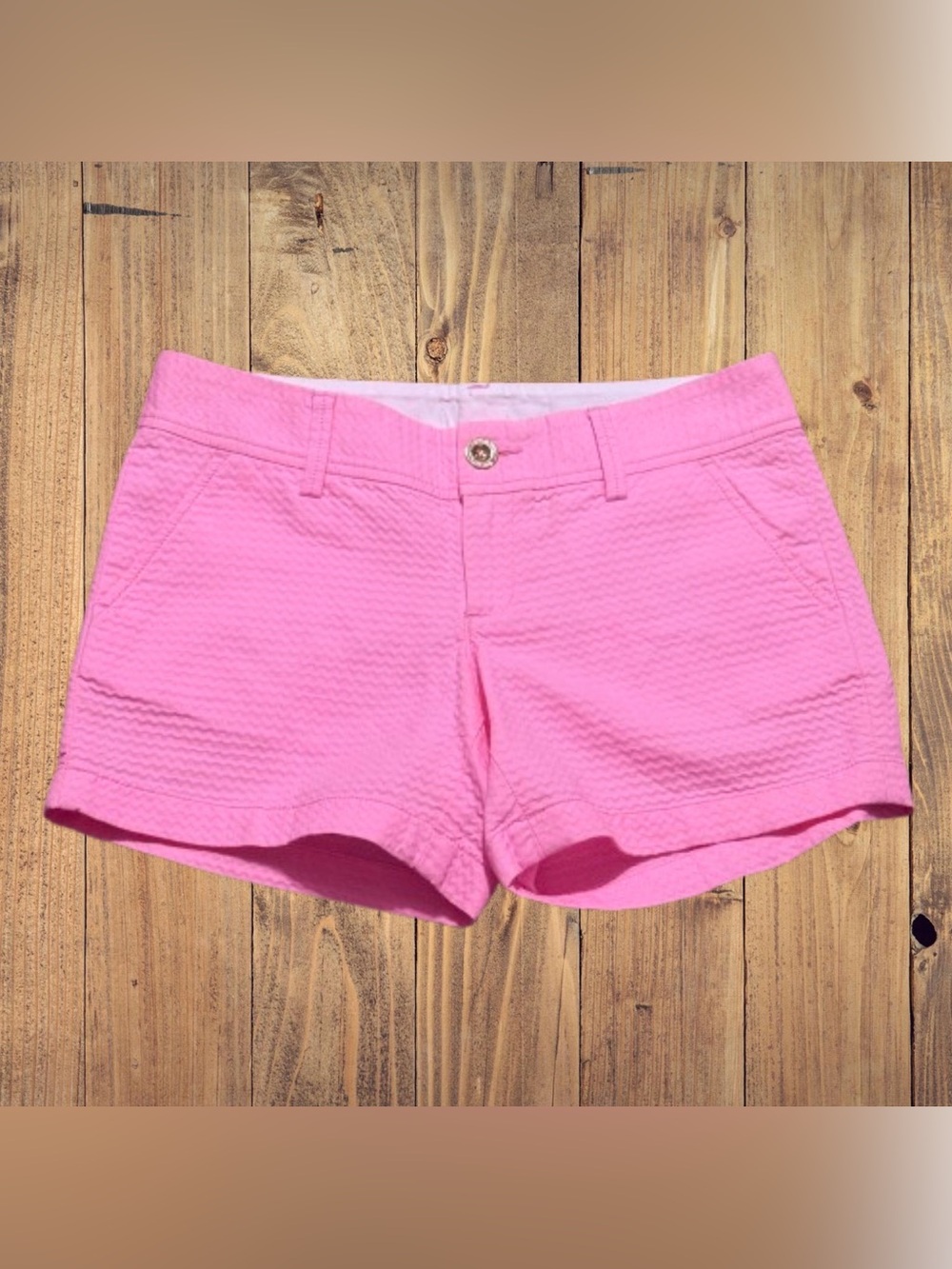 Lilly Pulitzer Callahan Pink Shorts Textured Sz 0